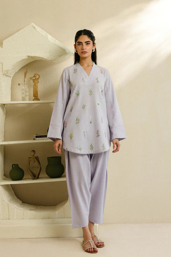 SAHAR STITCHED 2PIECE CO-ORD SET Iris Glow