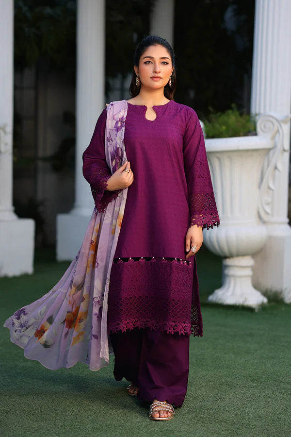 SHAZMINA BY JOHRA 3PC CHIKANKARI