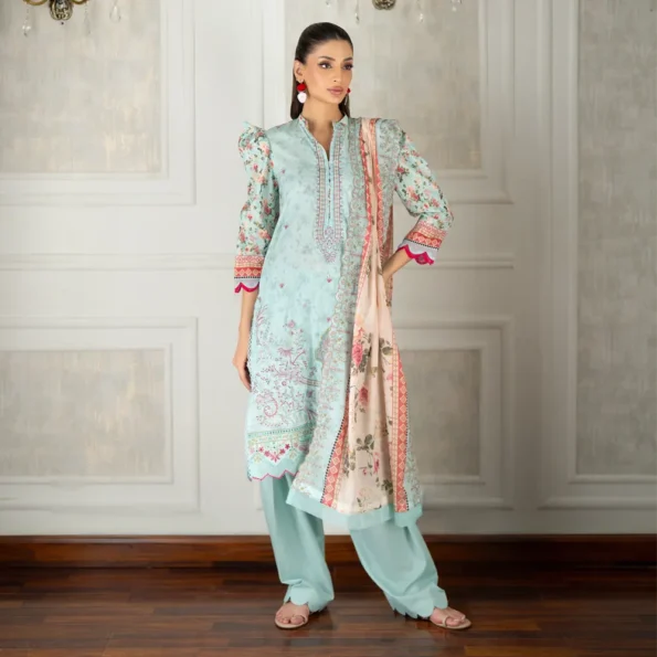SALINA UNSTITCHED EMBROIDERED CUTWORK DUPATTA 3PIECE VOL5