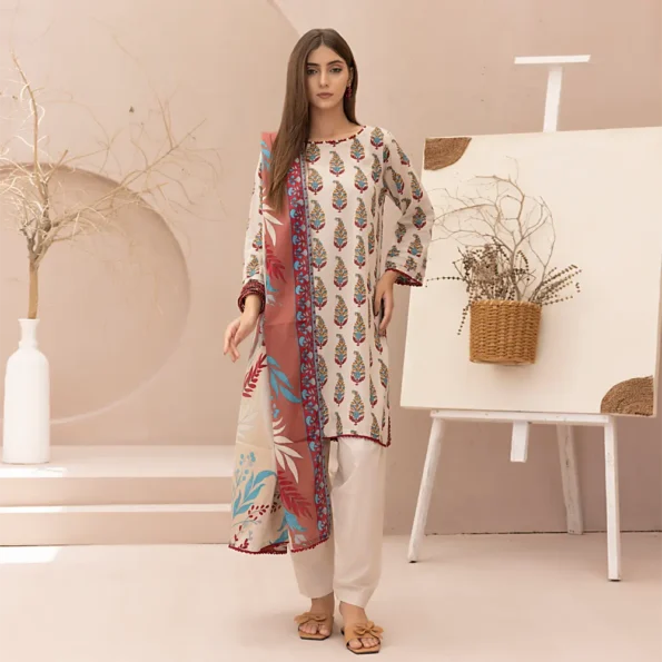 SALINA UNSTITCHED DIGITAL PRINTED 3PIECE LAWN VOL21