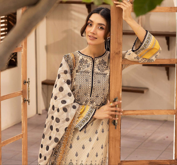 MOTIFZ ZOHRA UNSTITCHED EMBROIDERED 3PIECE LAWN