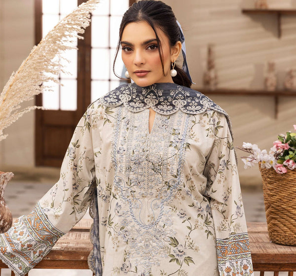 MOTIFZ ZOHRA UNSTITCHED EMBROIDERED 3PIECE LAWN