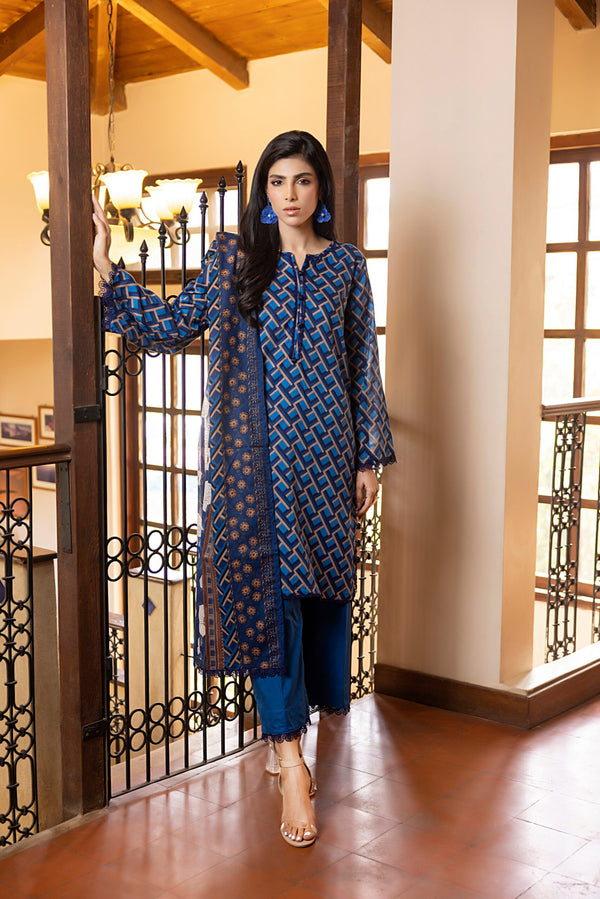 SALINA UNSTITCHED DIGITAL PRINTED 3PIECE LAWN VOL22