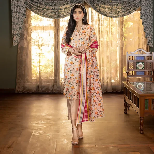 SALINA UNSTITCHED DIGITAL PRINTED 3PIECE LAWN VOL22