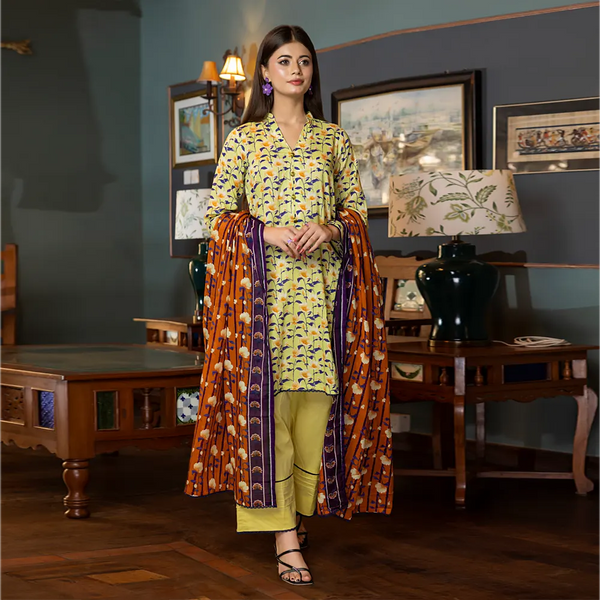 SALINA UNSTITCHED DIGITAL PRINTED 3PIECE LAWN VOL22