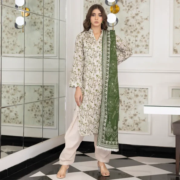 SALINA UNSTITCHED DIGITAL PRINTED 3PIECE LAWN VOL25