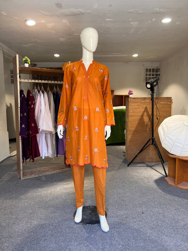 SANASAFINAZ STITCHED EMBROIDERED 2PIECE