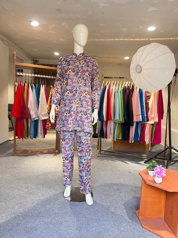 ZAHRA STITCHED PRINTED 2PIECE CO-ORD SET