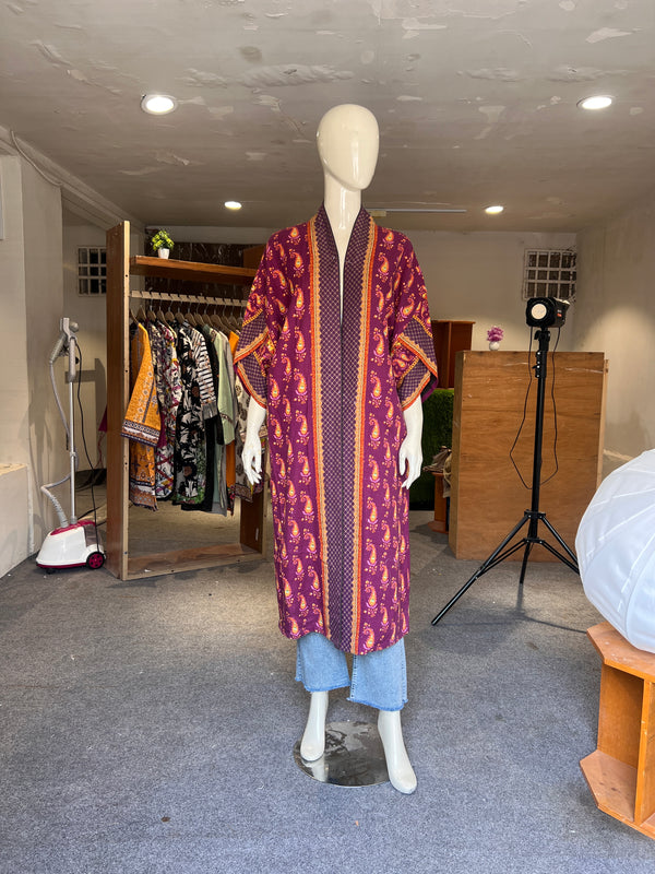 ZELLBURY PRINTED STITCHED KHADDAR GOWN