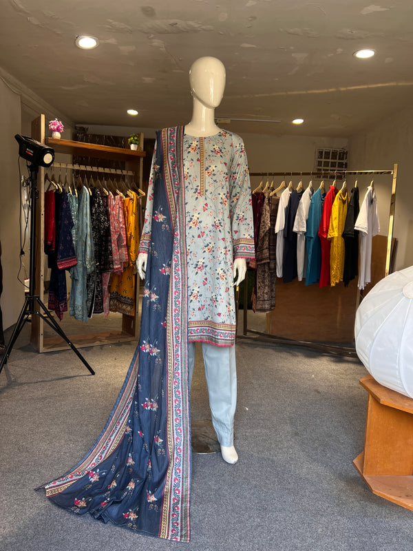 MAHNAZ STITCHED PRINTED 3PIECE LAWN