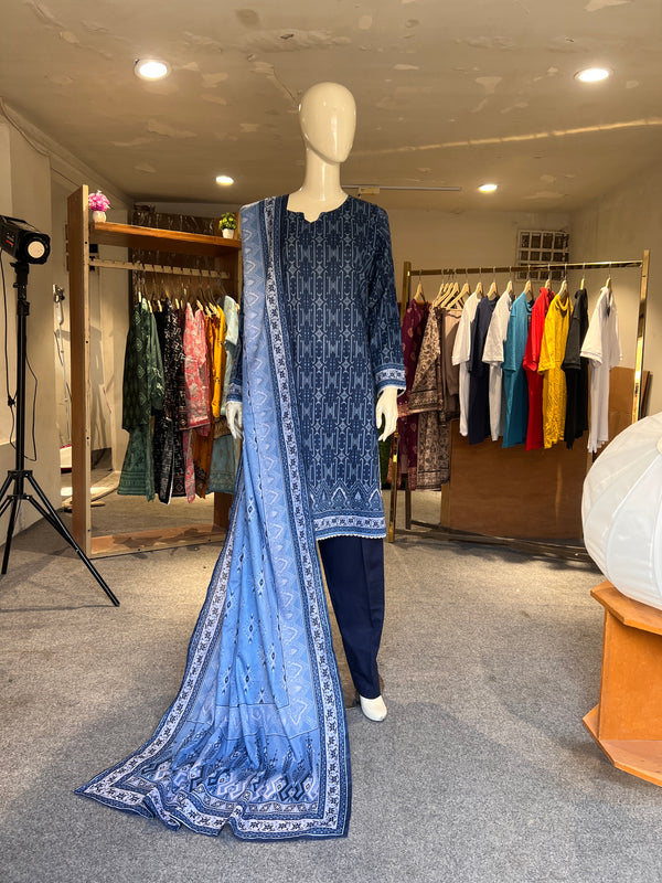 MAHNAZ STITCHED PRINTED 3PIECE LAWN