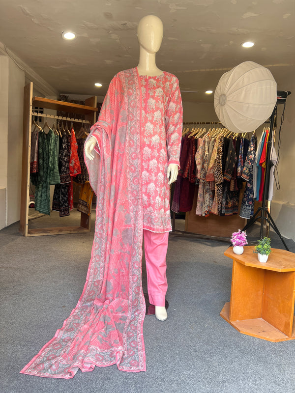MAHNAZ STITCHED PRINTED 3PIECE LAWN