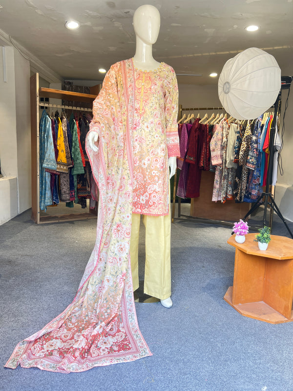 REGALIA STITCHED PRINTED 3PIECE LAWN