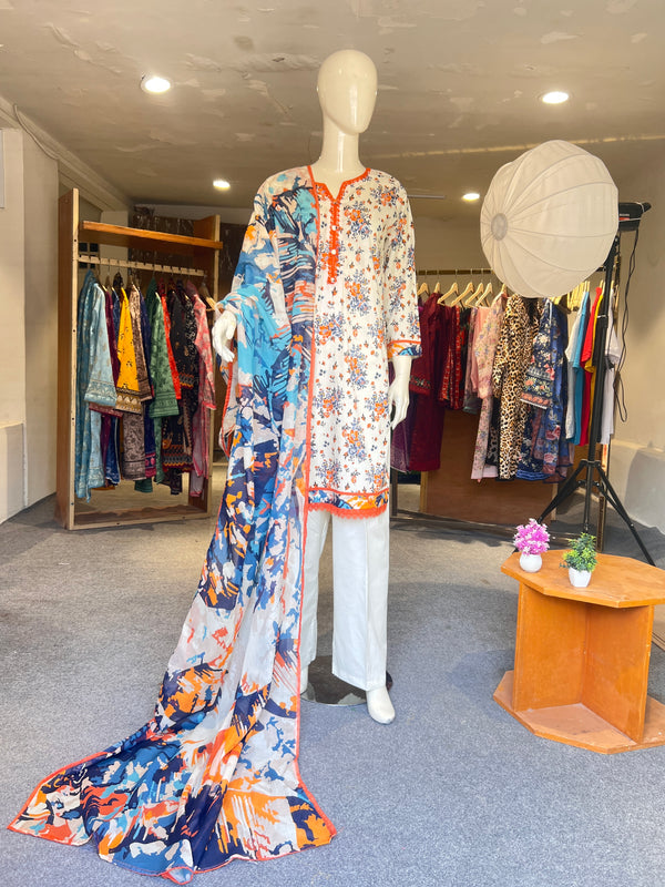 REGALIA STITCHED PRINTED 3PIECE LAWN