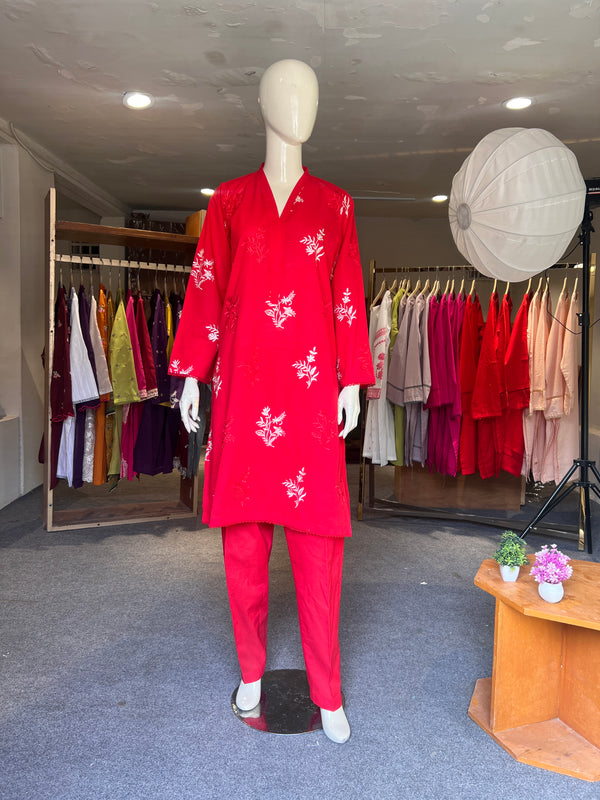 MISHKAA EMBROIDERED STITCHED 2PIECE LAWN