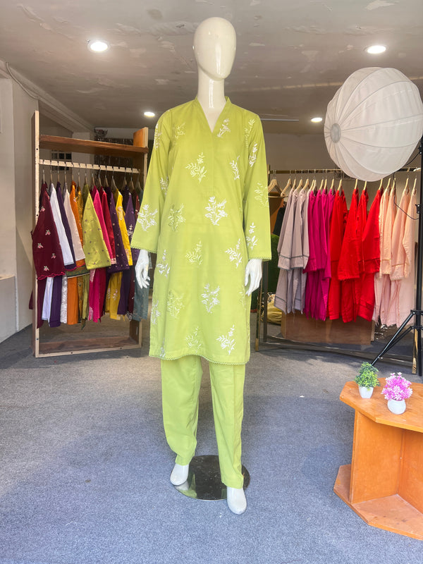 MISHKAA EMBROIDERED STITCHED 2PIECE LAWN