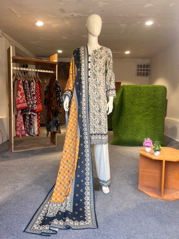 REGALIA STITCHED PRINTED 3PIECE LAWN