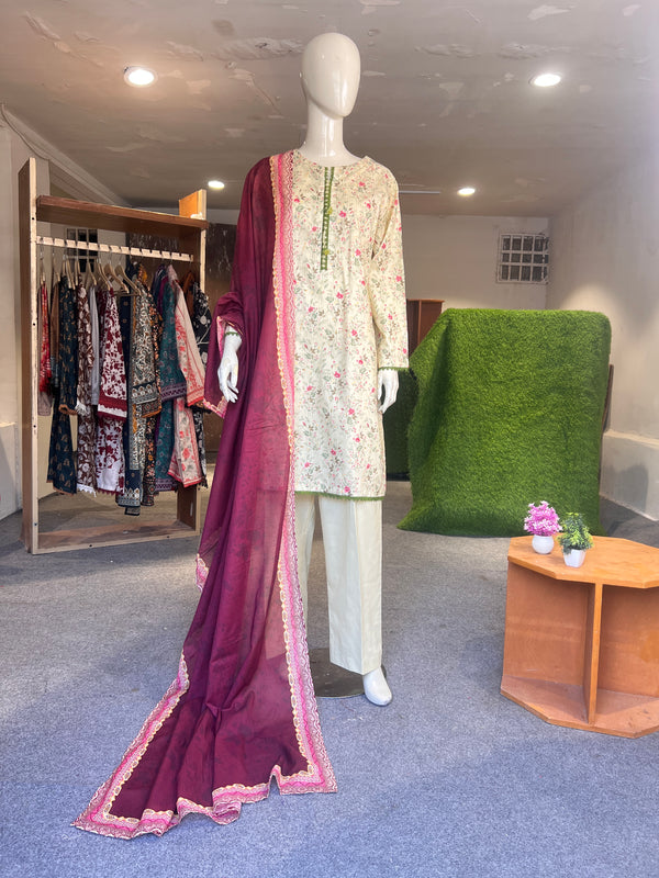 REGALIA STITCHED PRINTED 3PIECE LAWN