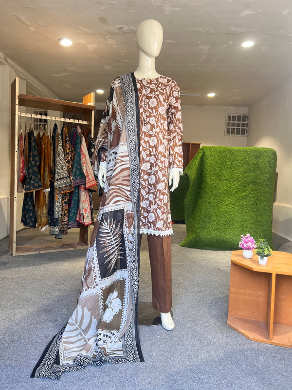 REGALIA STITCHED PRINTED 3PIECE LAWN