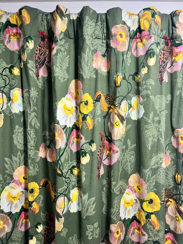 CURTAINS WITH FLORAL PRINT EXPORT QUALITY