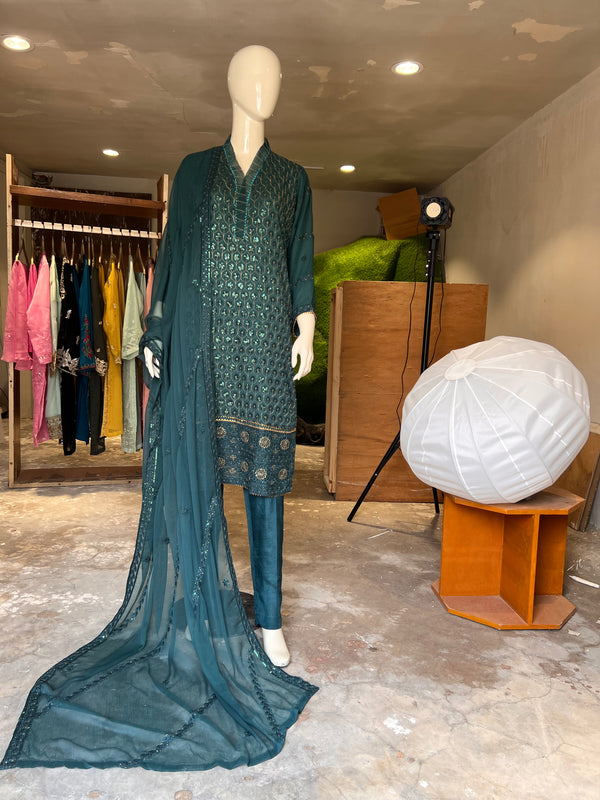 REGALIA STITCHED CHIFFON 2PIECE