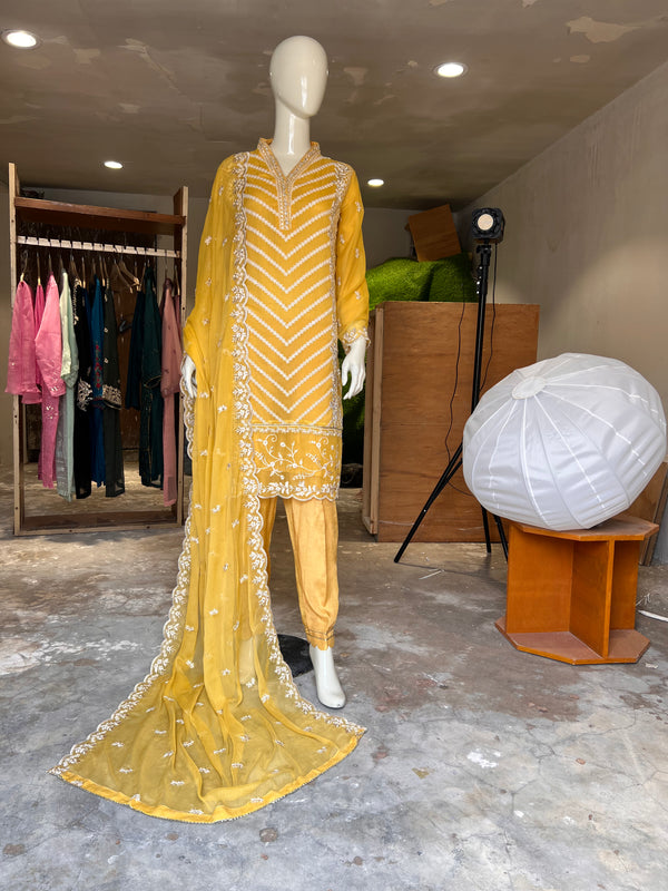 REGALIA STITCHED CHIFFON 3PIECE