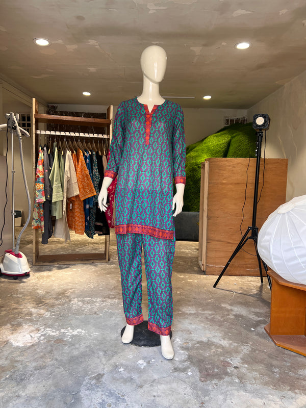 ASIMJOFA STITCHED PRINTED 2PIECE