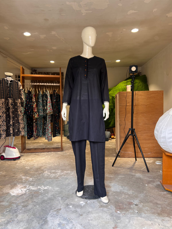 KHAADI STITCHED SOLID 2PIECE