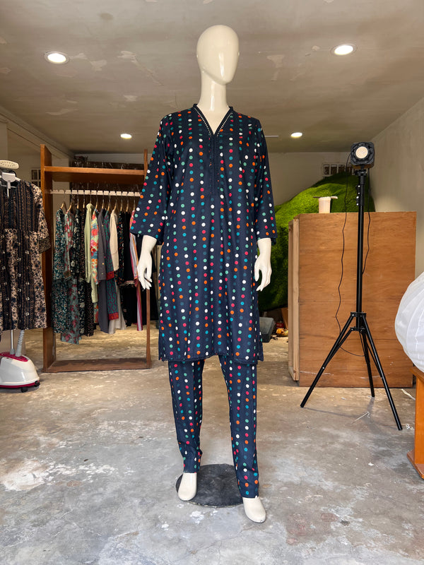 BINSAEED STITCHED PRINTED 2PIECE