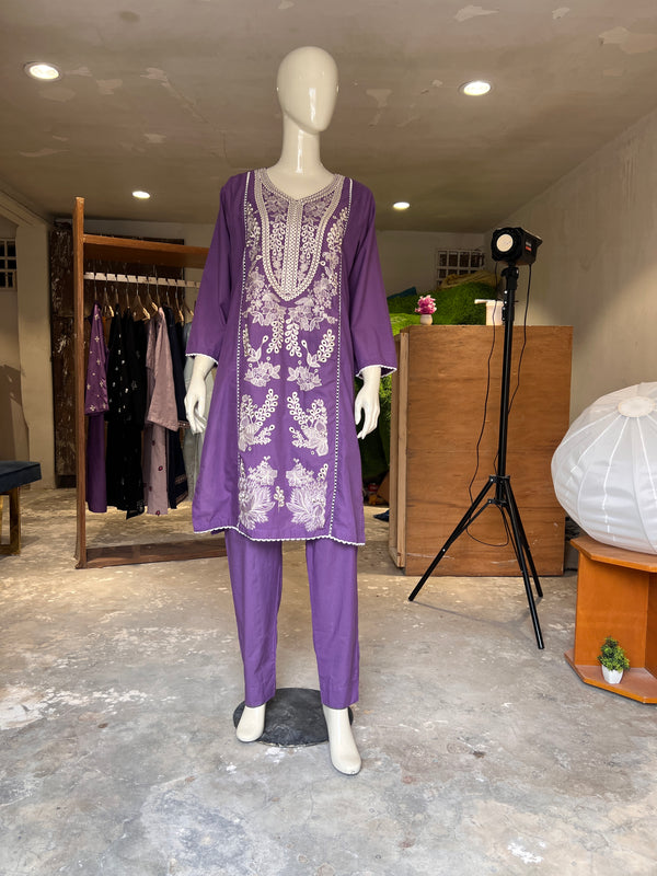 SANASAFINAZ STITCHED EMBROIDERED 2PIECE