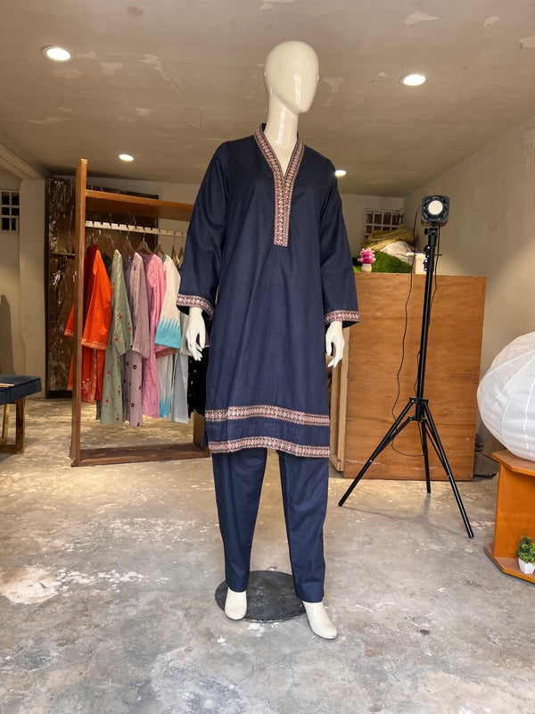 KHAADI STITCHED SOLID 2PIECE