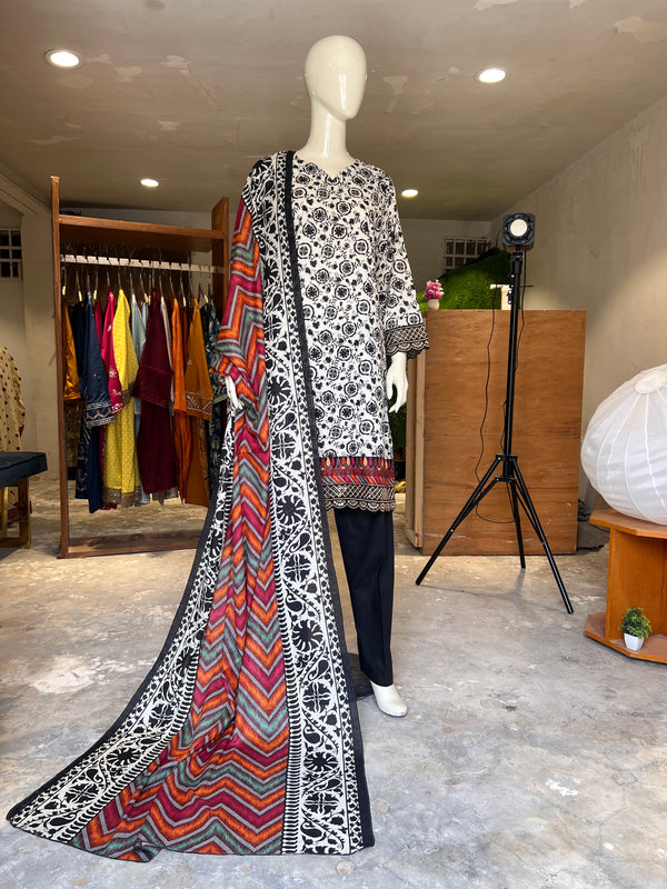 KHAADI STITCHED PRINTED 3PIECE LAWN