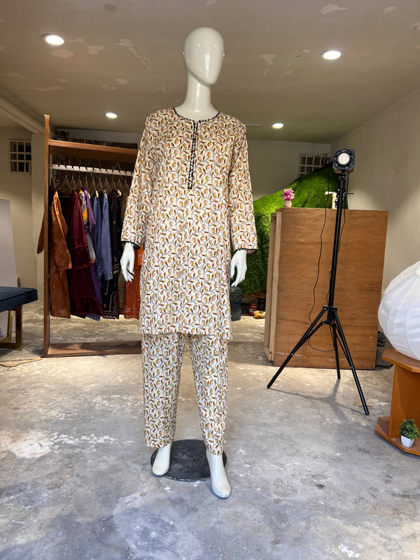 BINSAEED STITCHED PRINTED 2PIECE