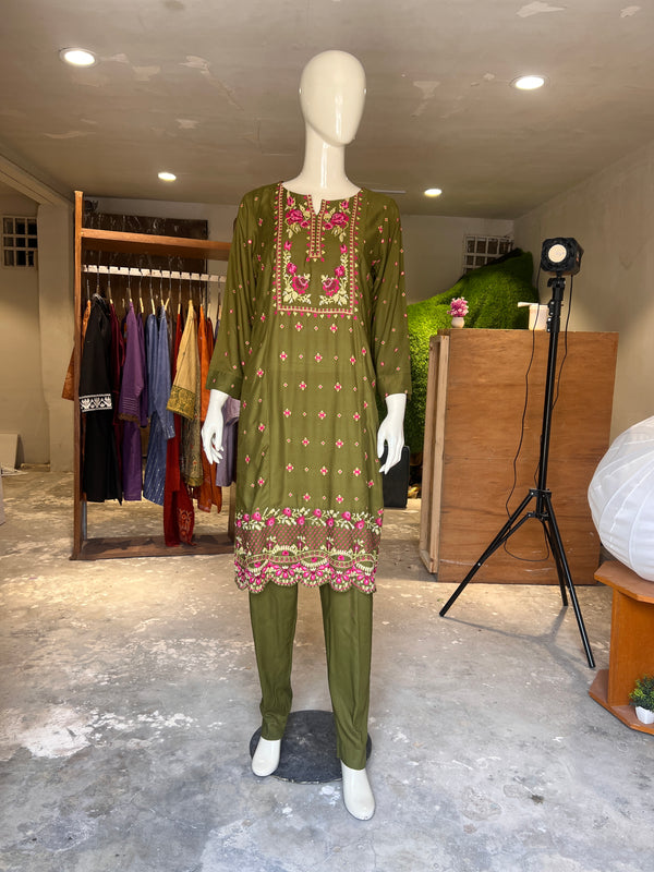 KHAADI STITCHED EMBROIDERED 2PIECE