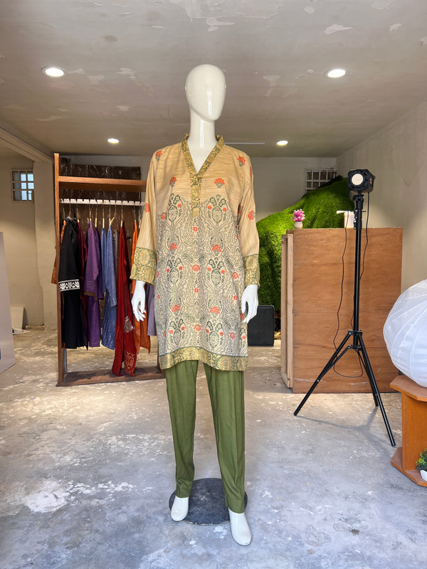 SAYA STITCHED LAWN JACQUARD SHIRT