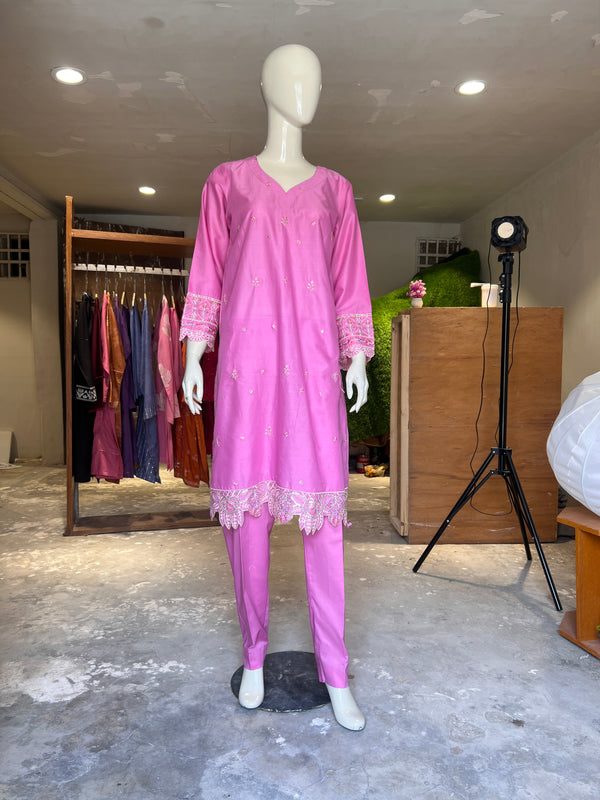 BINSAEED STITCHED EMBROIDERED 2PIECE