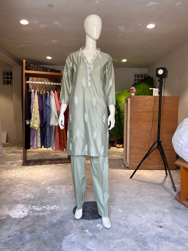 BINSAEED STITCHED EMBROIDERED 2PIECE