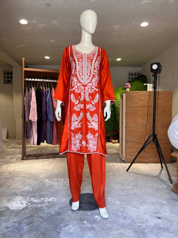 SANASAFINAZ STITCHED EMBROIDERED 2PIECE