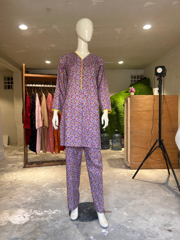 BINSAEED STITCHED PRINTED 2PIECE