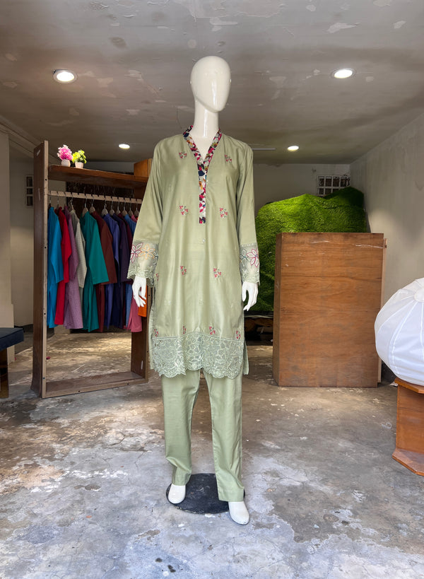 BINSAEED STITCHED EMBROIDERED 2PIECE
