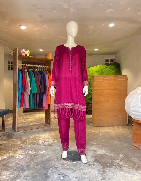 SANASAFINAZ STITCHED EMBROIDERED 2PIECE
