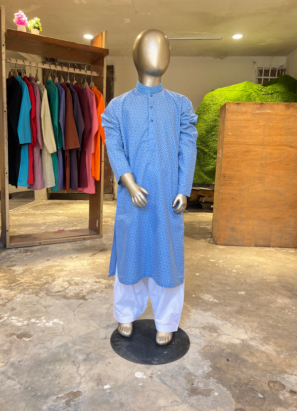 ZELLBURY EMBROIDERED  STITCHED KIDS BOYS KURTA