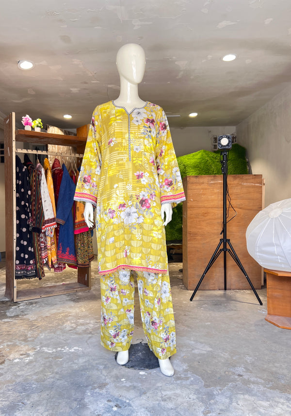 ZELLBURY STITCHED PRINTED KHADDAR SHIRT & TROUSER