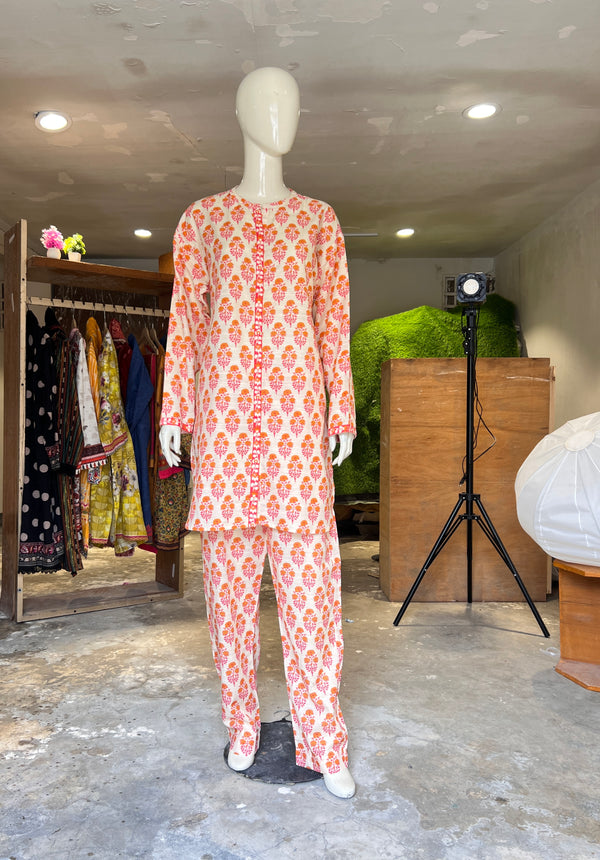 ZELLBURY STITCHED PRINTED KHADDAR SHIRT & TROUSER