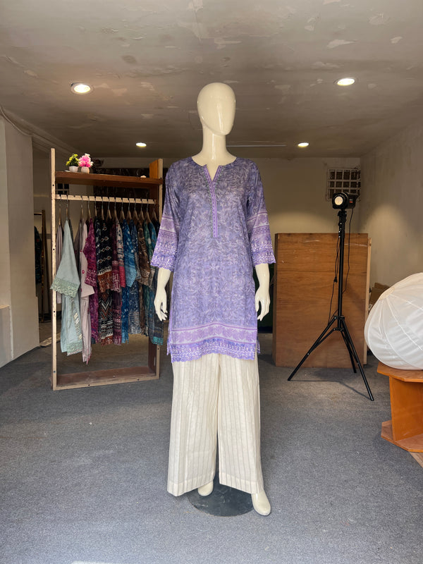 ZAHRA STITCHED EMBROIDERED LAWN SHIRT