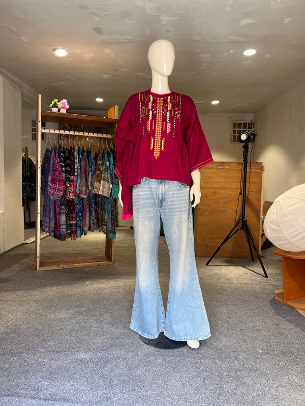 LALA EMBROIDERED STITCHED LAWN SHIRT