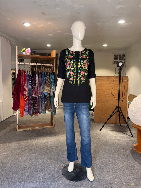 LALA EMBROIDERED STITCHED LAWN SHIRT