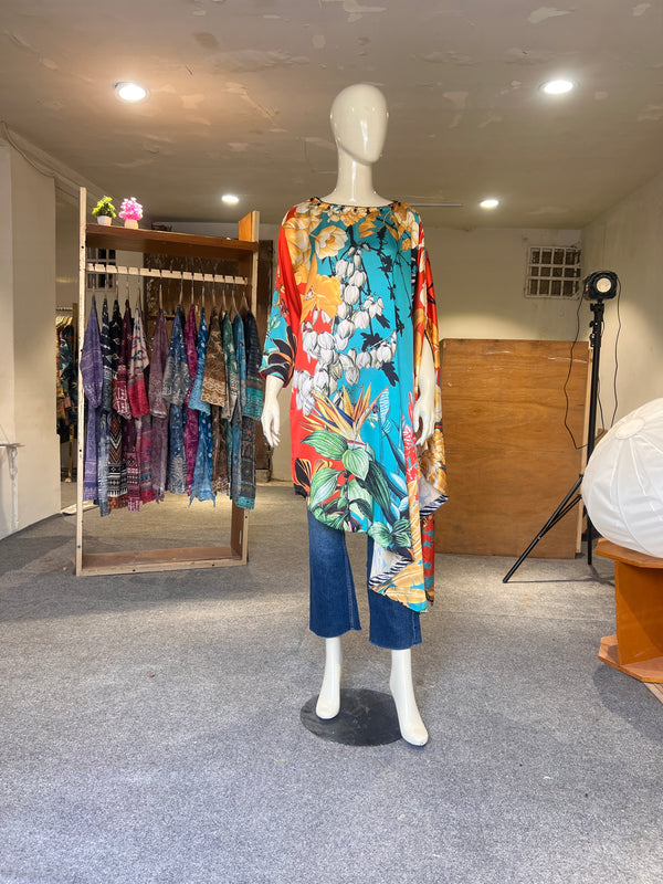 MTJ STITCHED SILK KAFTAN