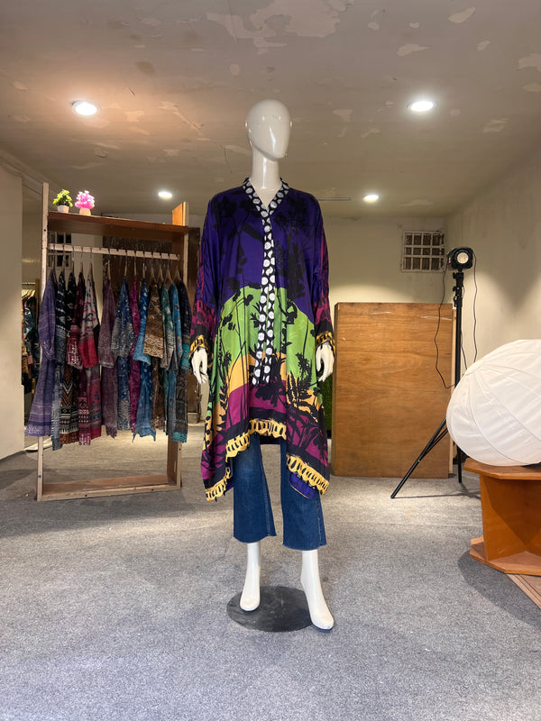 MTJ STITCHED SILK KAFTAN