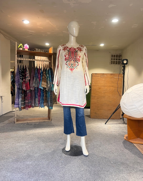 LALA EMBROIDEREDSTITCHED KHADDAR SHIRT